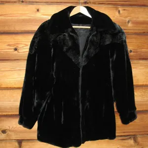 Vintage Black Luxe Faux Fur Jacket Coat thumbnail 1