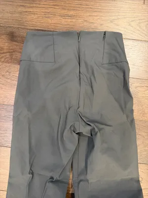 Athleta Stellar Straight Leg Pants Womens Size 0 Gray Front Hem Slit - C61-127 thumbnail 7