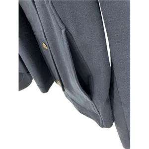 Tommy Hilfiger Navy Blue Military Knit Blazer Gold Crest Button Jacket Womens XL thumbnail 3