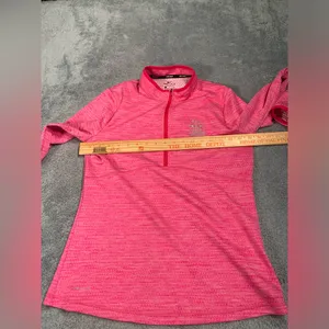 Nike golf Pink Heathered Dri-FIT Quarter-Zip Pullover PGA BELLERIVE medium thumbnail 6