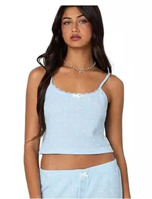 Edikted floral crop tank top thumbnail 1