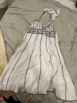 Lucy Paris striped halter dress thumbnail 1
