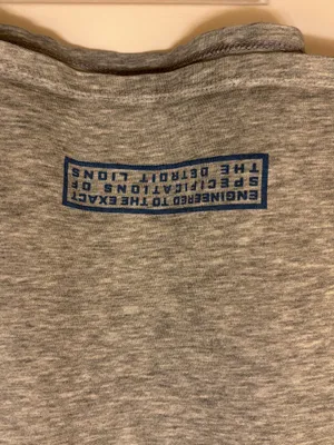 Detroit Lions Player’s Trunk NFL Training Team Issued Gray Nike Casual T-Shirt thumbnail 5