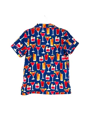 BedHead Mixed Drinks Cocktail Print Pajama Set Short Sleeve Capri Size Small thumbnail 3