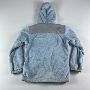 North Face‎ Jacket Girls Large Blue Fuzzy Hooded Full Zip Fleece Denali YOUTH thumbnail 6