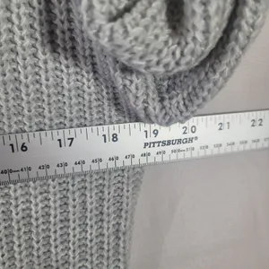Full Circle Trends Hooded Knit Tunic Top or Sweater Dress Grey Sz M Casual Cozy thumbnail 6