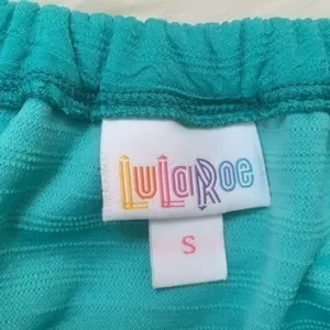 Lularoe Cici flounce ruffle stretch dress teal S thumbnail 6