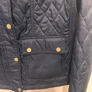 A New Day Quilted Chore Jacket Navy Blue Full Zip‎ Pockets Size Large Women thumbnail 2