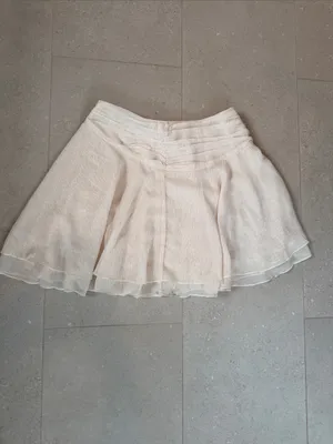 aerie Cream Layered Chiffon Skirt thumbnail 5