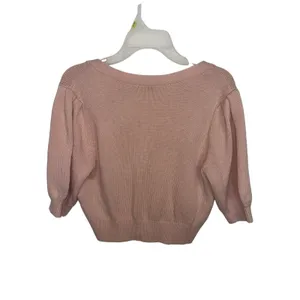 Aritzia Wilfred Merino Wool Blend Blush Pink Canterbury Crop Cardigan S thumbnail 2