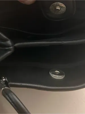 Nine West Black Satchel with Metal Accents thumbnail 5
