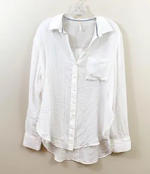 Free People Revolve That's a Wrap Shirt in Ivory thumbnail 1