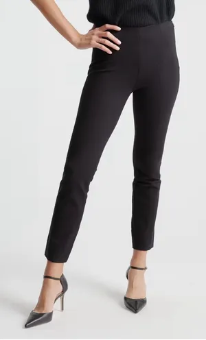 Quince Ultra-stretch Ponte Pintuck Ankle Pants Black size small 27” inseam thumbnail 1