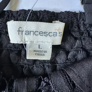 Francesca Collections Top Black‎ Lace Bralette Sz Large thumbnail 3