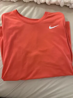 Nike Women's Coral Short Sleeve Tee with White Swoosh thumbnail 2