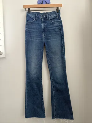 Mother 24 Hustler Ankle Fray Wish On A Star Dark Wash Cut Off thumbnail 2