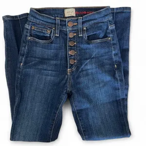 Alice + Olivia Dark Blue Denim High Rise Skinny Jeans thumbnail 1