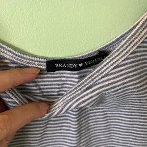 Brandy Melville Blue White Striped Skylar Cami Tank Top thumbnail 3