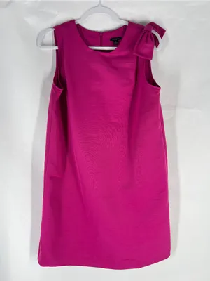 Ann Taylor Factory Sleeveless Shift Dress with Shoulder Bow Fuchsia NWT Size 10 thumbnail 5