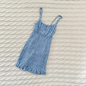 Abercrombie & Fitch Blue Floral Smocked Dress thumbnail 3