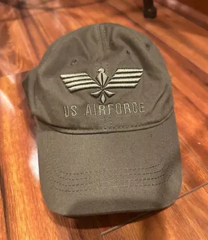 US Air Force Embroidered Olive Cap Green thumbnail 1