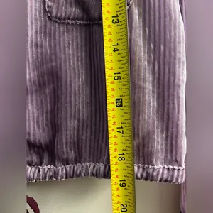 Free People Aspen Nights Velvet Blouse crushed velvet ribbed button front Sheer thumbnail 5