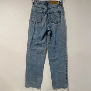 PacSun High Rise Straight Leg Jeans Size 23 Light Wash Raw Hem thumbnail 3