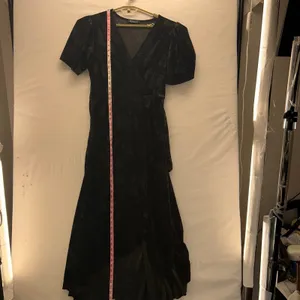 Velvet Burnout Wrap Dress‎ Black Large thumbnail 13