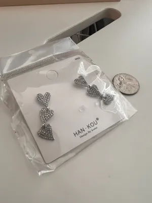 925 Silver Plated Heart Earrings thumbnail 4