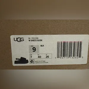 UGG Slide Black New with Box Size 9 thumbnail 2