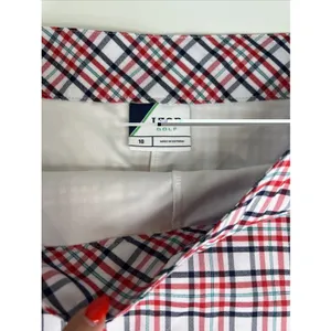 IZOD Golf Skort Womens Size 10 Tartan‎ Plaid Golf Skort Black Red Green White thumbnail 9