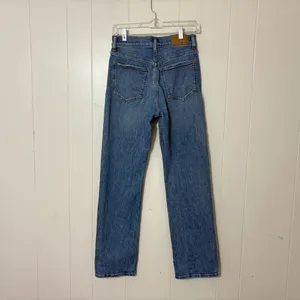 Madewell The 90s Straight Jeans High Rise Vintage Wash Women’s Size 25 thumbnail 4