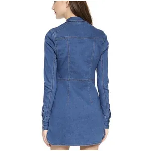 Free People Dynomite Denim Mini Dress XS Western Festival Long Sleeve Country thumbnail 4