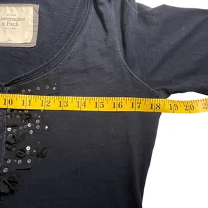 Vintage Y2K Abercrombie & Fitch Henley Top Sz L Bella Swan Elena Gilbert Preppy thumbnail 4