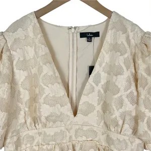 NWT Lulus So Sweet To Me Cream Floral Puff Sleeve Mini Dress Size XL thumbnail 4