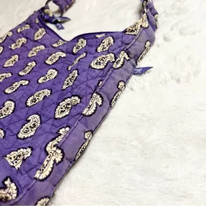 Vera Bradley Simply Violet Purple Paisley Quilted Shoulder Bag Retired Pattern thumbnail 12