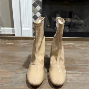 Journee Collection Reice Square Toe Block Heel Bootie Tan Size‎ 6.5 NWOB thumbnail 7