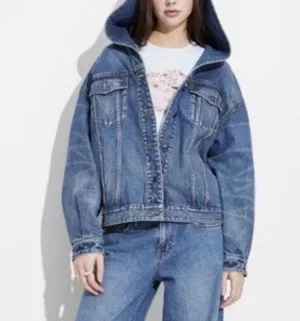 Wild Fable Hooded Denim Jacket thumbnail 5