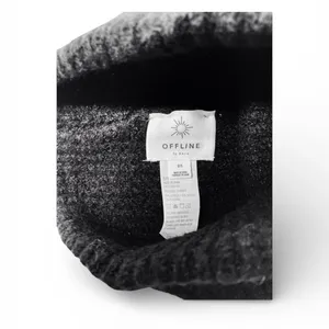 Aerie OFFLINE Logo Beanie • One Size • Black Knit • NWT thumbnail 2