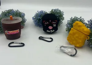3 Case Airpod (1st and 2nd Gen) Dunkin Donuts,Chicken Nuggets,Hug Life Dolls thumbnail 1