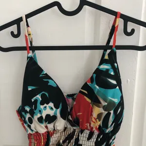 Vintage She’s Cool Retro Printed Patterned Maxi Dress Large thumbnail 2