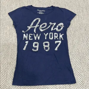 Aeropostale Navy Graphic Tee thumbnail 1