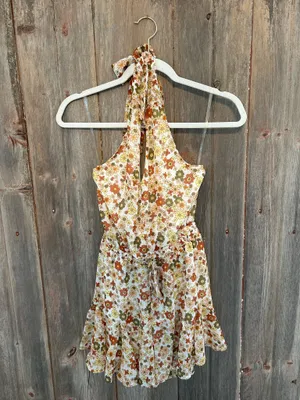 Daytrip floral halter neck romper thumbnail 3