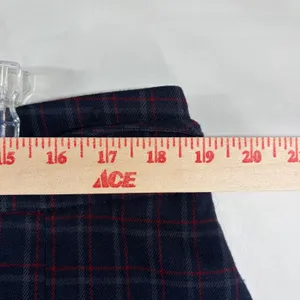 Hollister Plaid Pleated Skort Navy Red Grid Mini Skirt XL School Girl Academia thumbnail 3