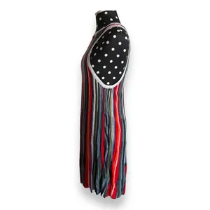 Free People Womens Dress Sz S Rainbow Dragon Metallic Striped Mini Sweater‎ thumbnail 9