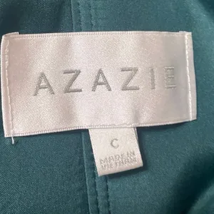 Azazi Blue Sleeveless V Neck A Line Bridesmaid Gown Cami Maxi Dress Size M thumbnail 4
