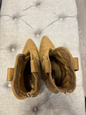 Suede Cowboy Boots Brown Size 8 thumbnail 6