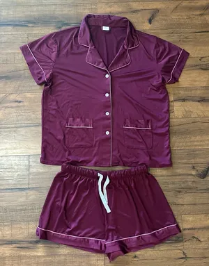 Women's Pajama Set Purple Size L thumbnail 1