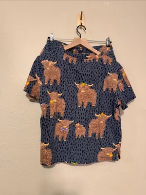Next Hamish The Highland Cow 100% Cotton Pajama Set Size Small thumbnail 7