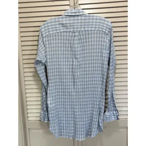 Lauren Ralph Lauren White/Blue Button Up Long Sleeve Shirt Size‎ L thumbnail 4